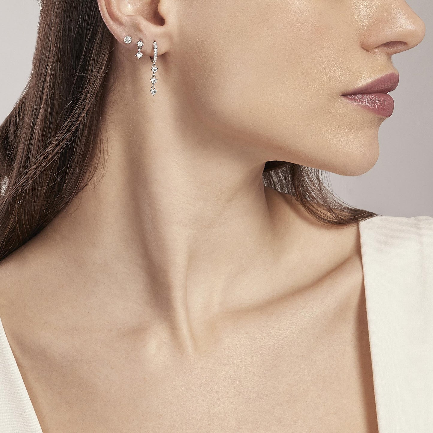 Orecchini a cerchio con pendenti in zirconi MABINA SCINTILLA - Codice 563499