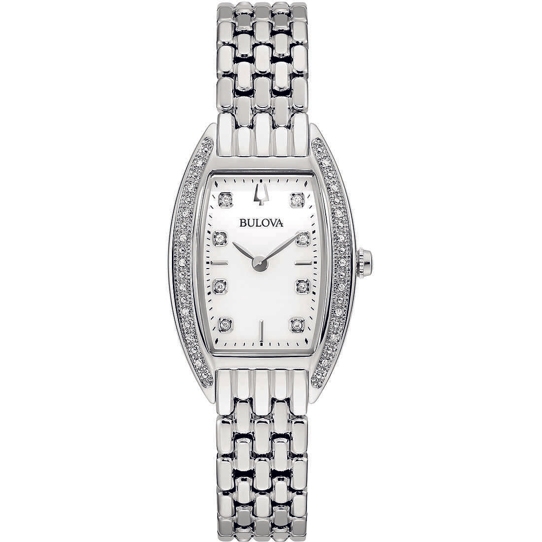 Orologio Bulova Donna CLASSIC LADY DIAMOND - Solo Tempo al Quarzo, 26 Diamanti in Acciaio - Codice: 96R244
