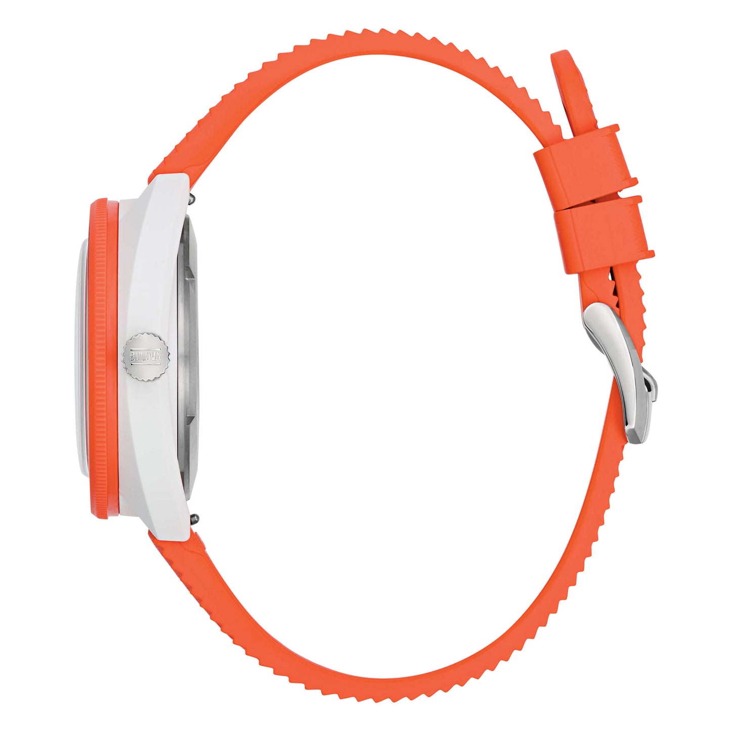 Orologio Bulova Snorkel - Quadrante Bianco, Cinturino Arancione - 98B448