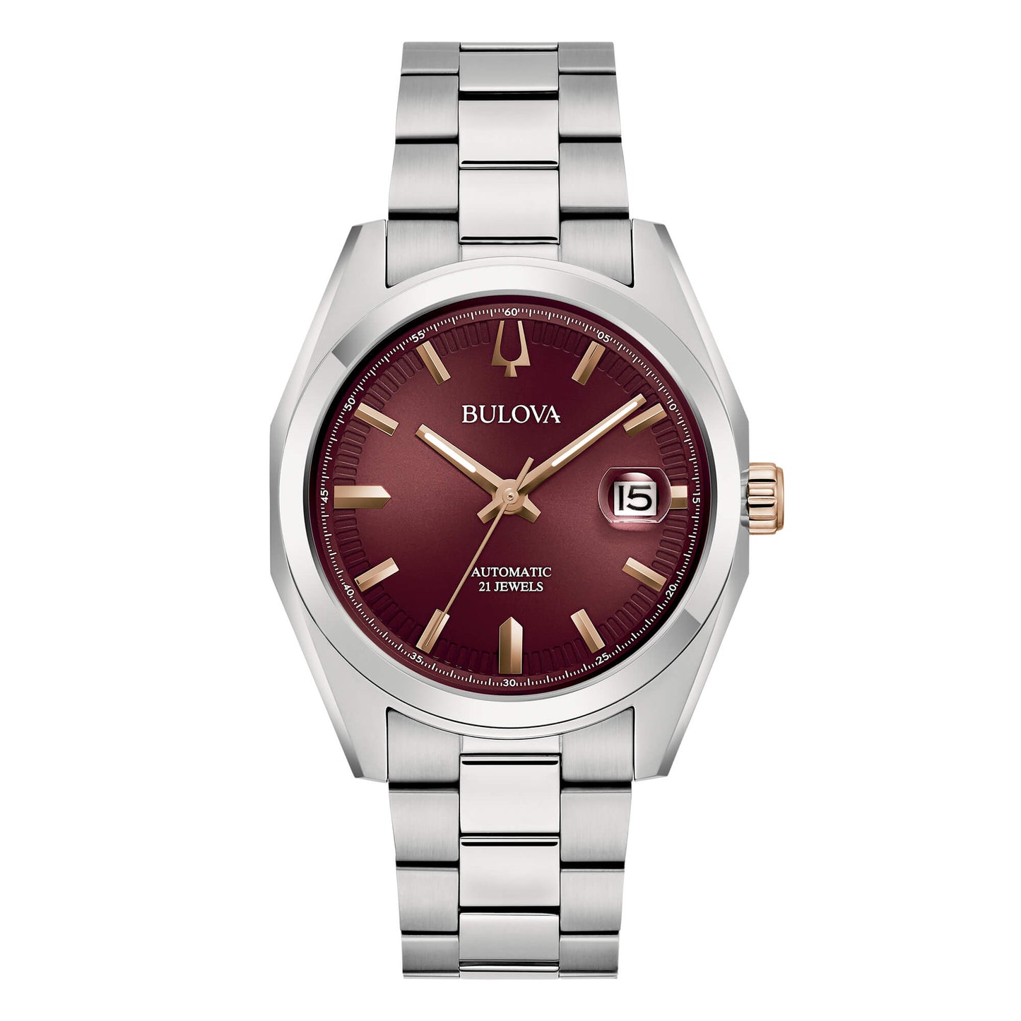 Orologio Bulova Surveyor Automatico - Acciaio, Quadrante Rosso - 98B422