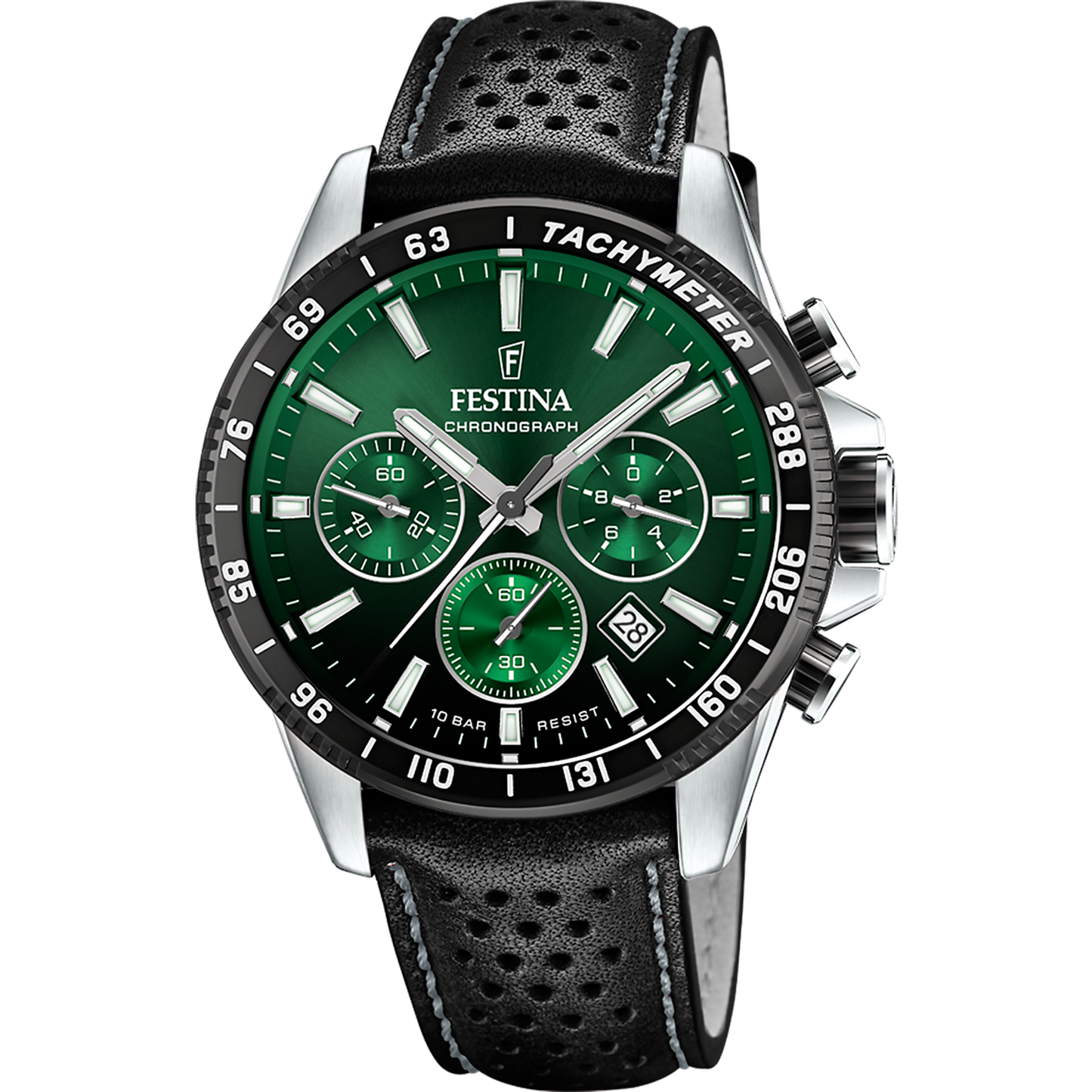 Orologio Uomo Festina F20561/5 - Verde con Cronografo e Cinturino in Pelle
