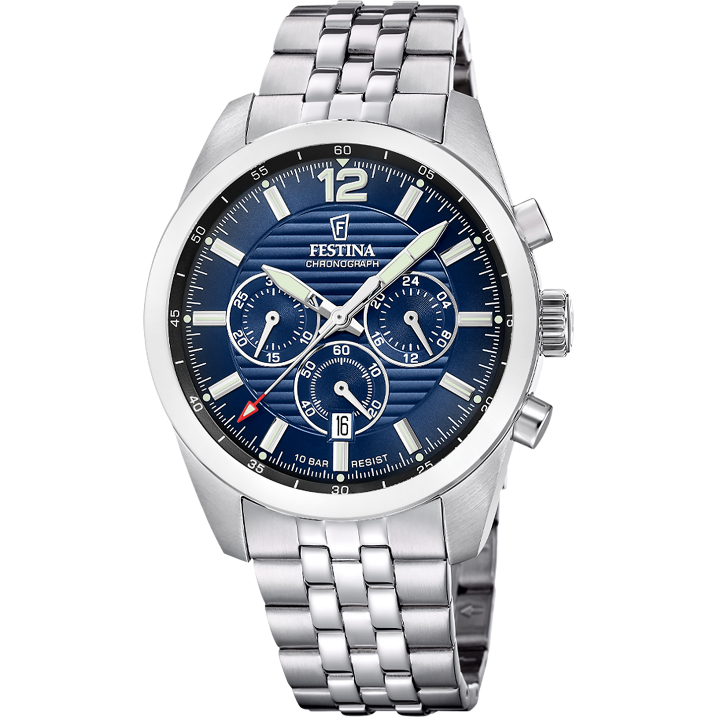 Orologio Uomo Festina F20742/4 - Azzurro con Cronografo e Cinturino in Acciaio