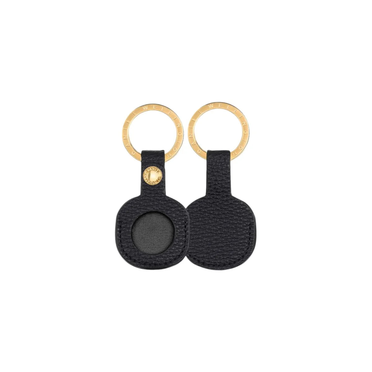 Portachiavi Airtag Unisex Daniel Wellington in Pelle Bottalata Nera - DW01900071
