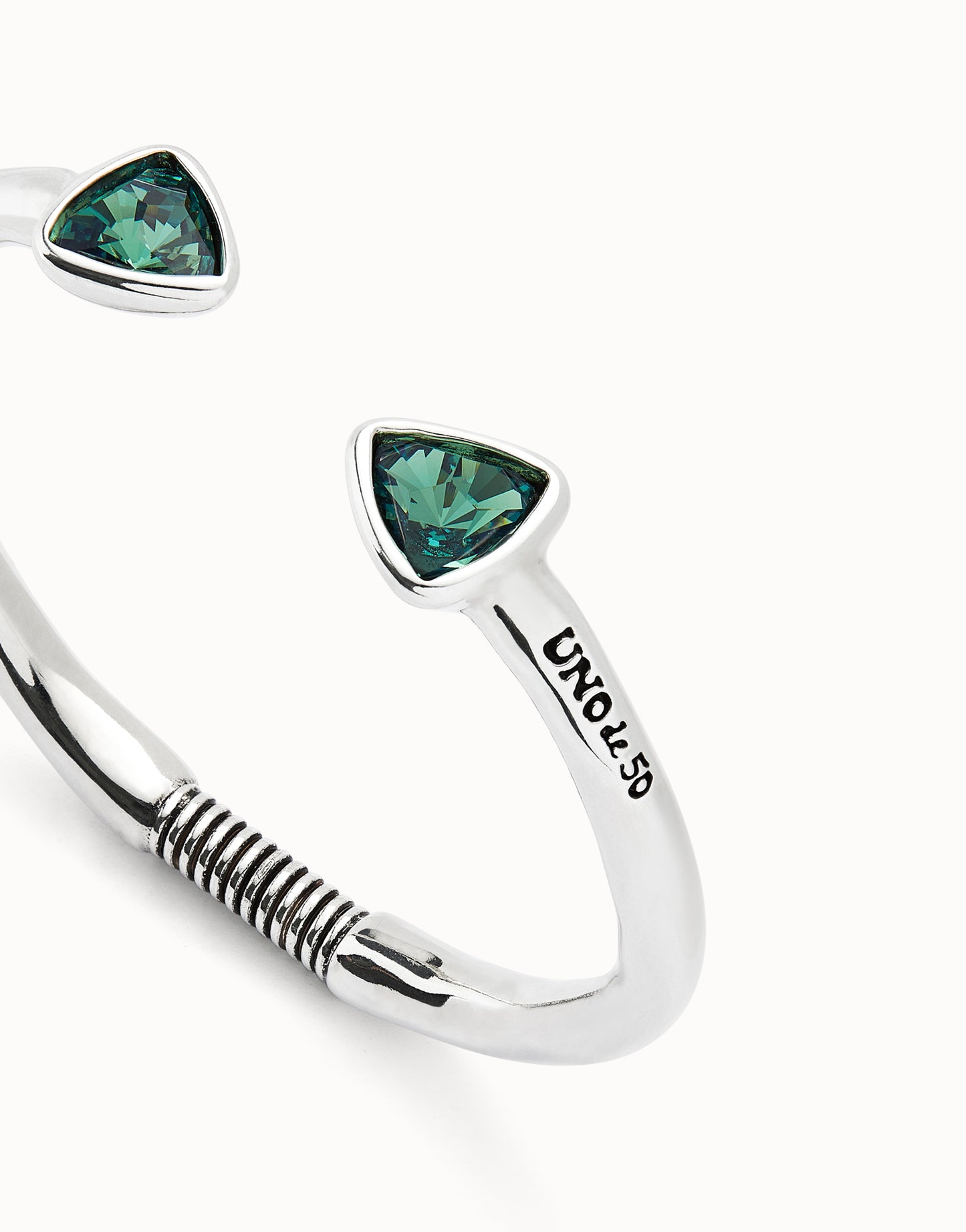 Uno de 50 Bracciale Rigido con Cristalli Verdi - PUL2510