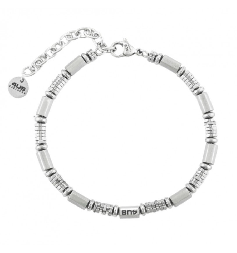 Bracciale Uomo 4US Cesare Paciotti in Acciaio e Ematite - 4UBR7023