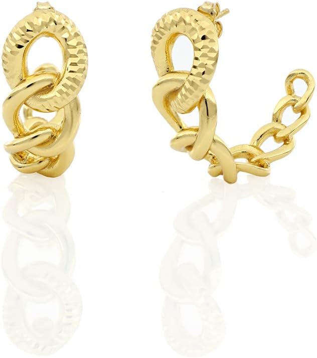 Bracciale Unoaerre collezione Bronze in bronzo dorato 24K con maglie ovali lucide - Alfano Gioielli Gioielleria Palermo.