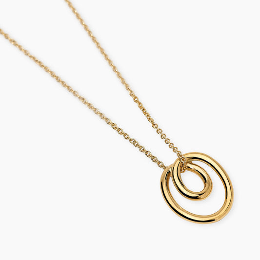 Collana corta Kidult collezione Style in acciaio con maglie alternate rettangolari e tonde lucide - Alfano Gioielli Gioielleria Palermo.