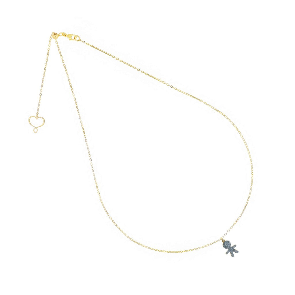 Girocollo Maman et Sophie in argento 925 dorato con piccoli pendenti a forma di X e Y - Alfano Gioielli Gioielleria Palermo.