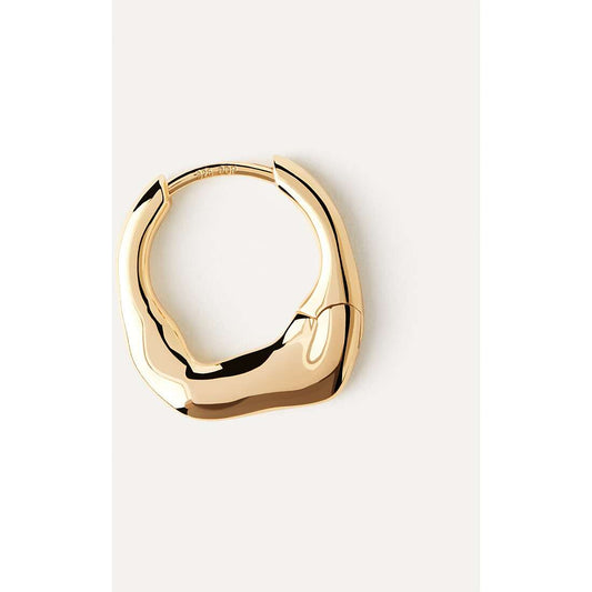 Orecchini a Cerchio Mini Magma in Argento Dorato | PDPaola AR01-C27-U