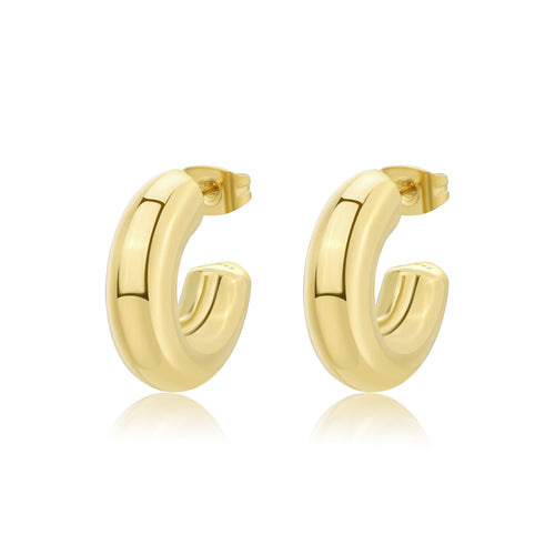 Orecchini a Cerchio Sagapò Stellar SSE32 - Acciaio PVD Oro 14K