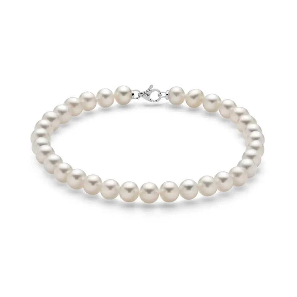 Bracciale Donna in Oro 18kt con Perle Bianche Miluna - PBR1681V