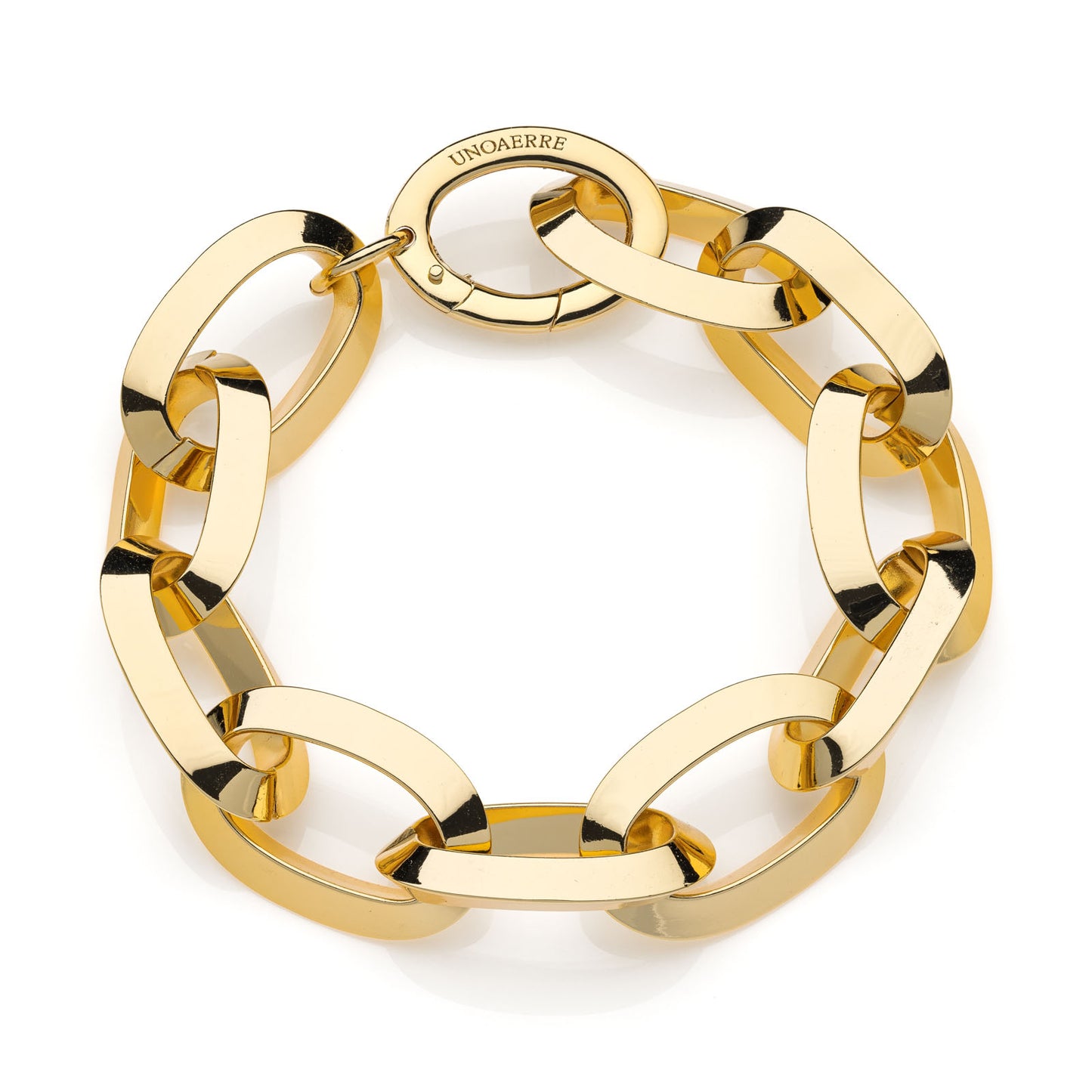 Bracciale Unoaerre Maxi Maglie Triangoli Dorato 2142