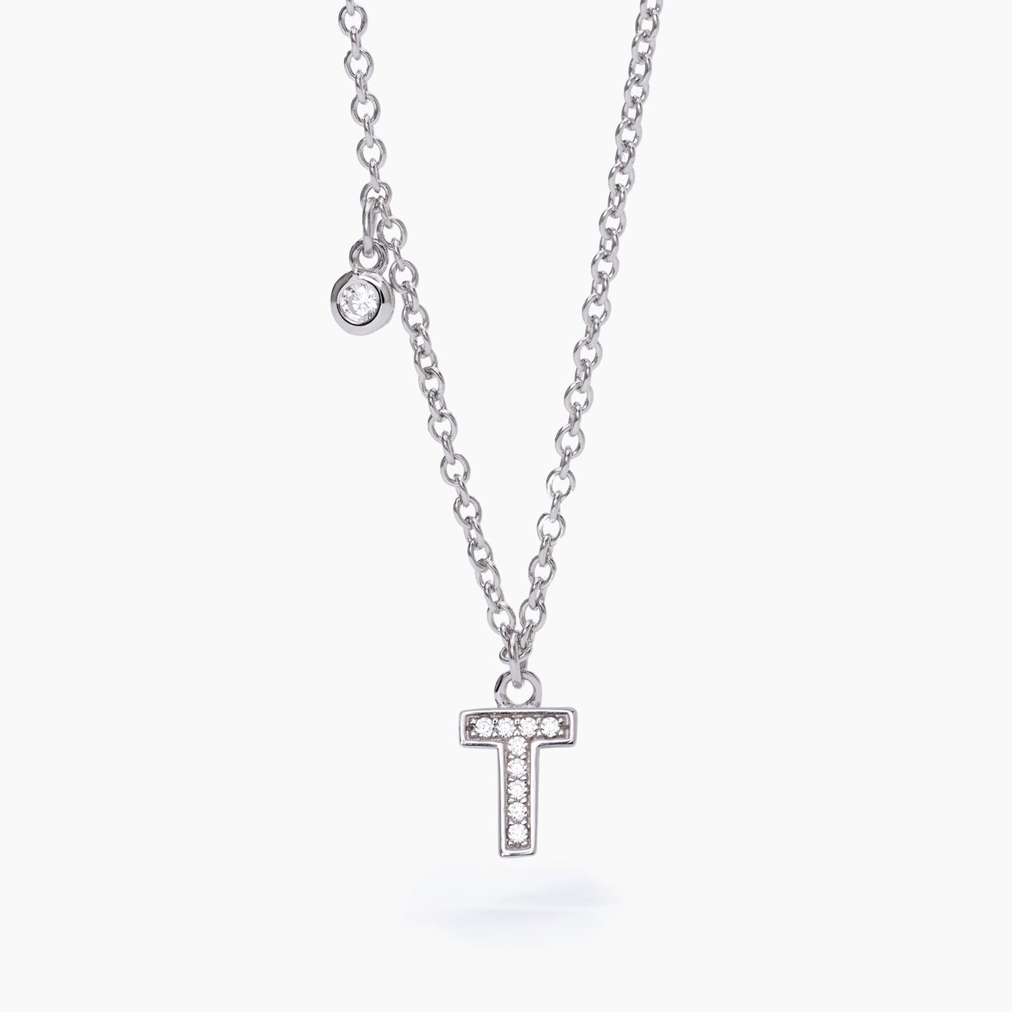 Collana Donna Mabina Lettera T in Argento 553500T