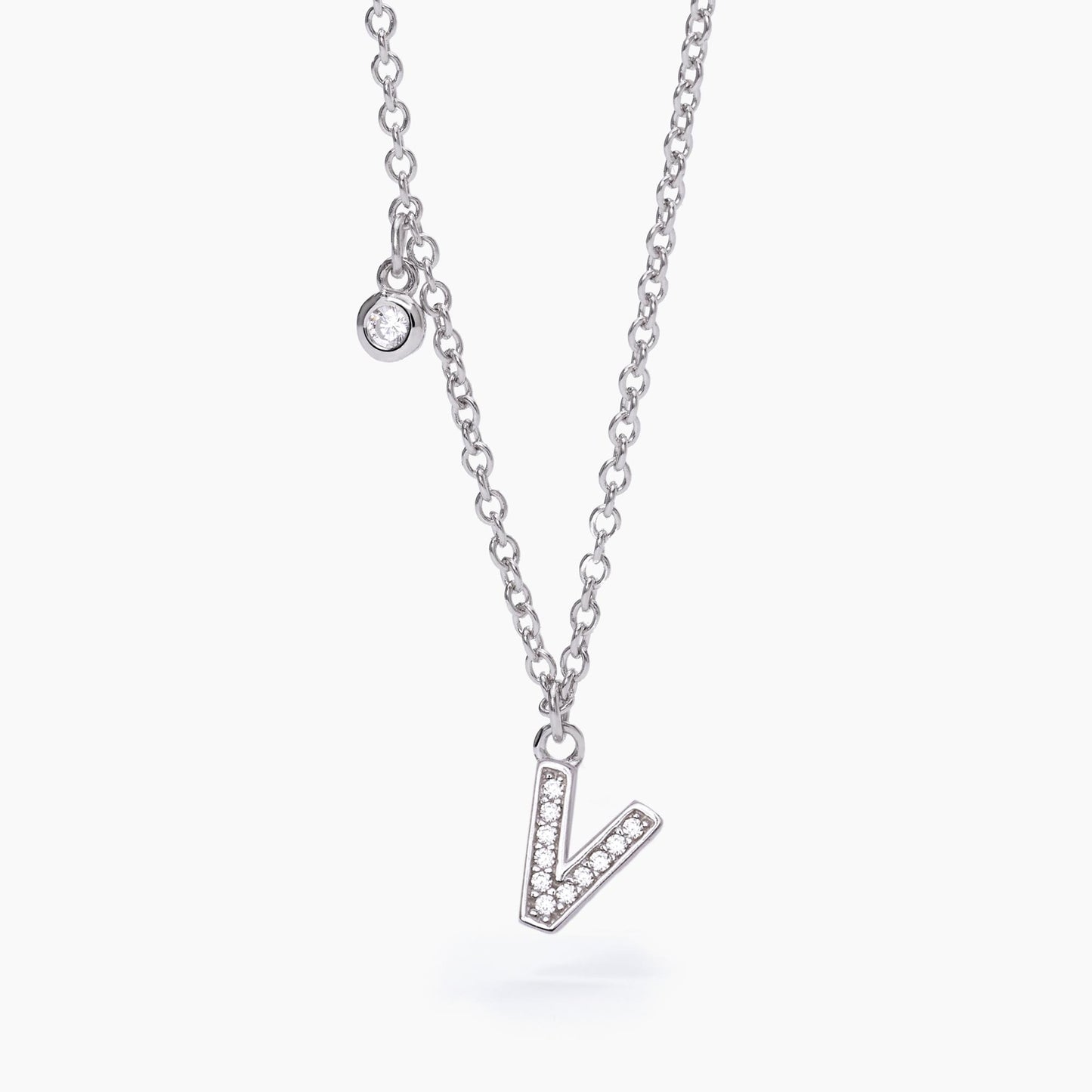 Collana Donna Mabina Lettera V in Argento 553500V