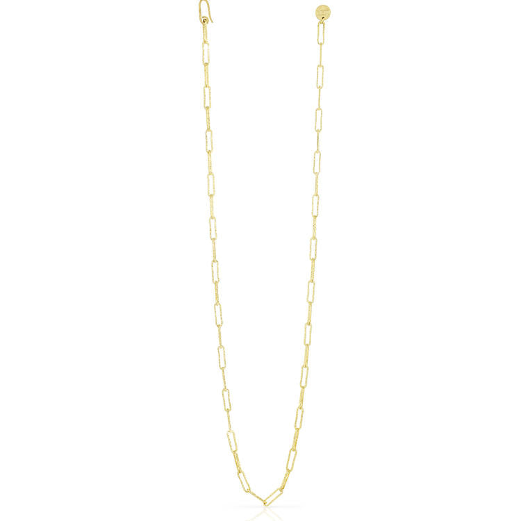 Collana Unoaerre Classica Ovale Diamantata Dorata 1644