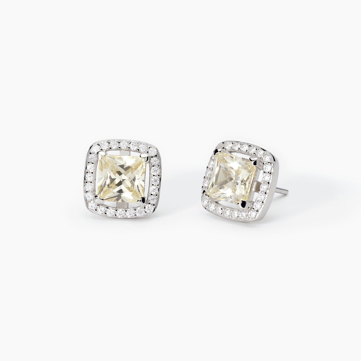 Orecchini da Donna a Lobo in Argento 925 con Zirconi Lemon 563646