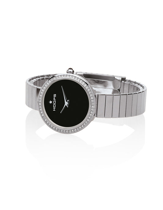 Orologio solo Tempo Donna Hoops Etoile Silver Nero 2605l-s02