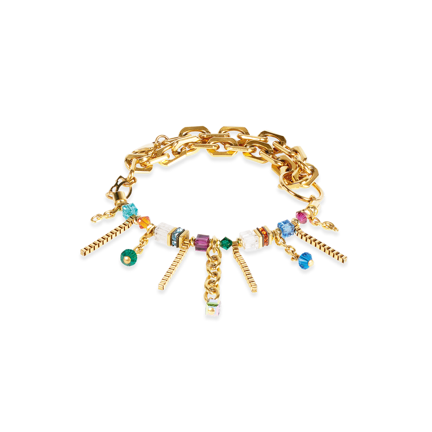Bracciale Coeur De Lion Sunray Cube Couture Oro-Multicolor | Cod. 3020301516