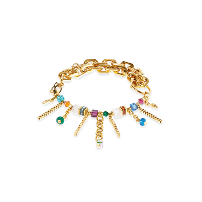 Bracciale Coeur De Lion Sunray Cube Couture Oro-Multicolor | Cod. 3020301516