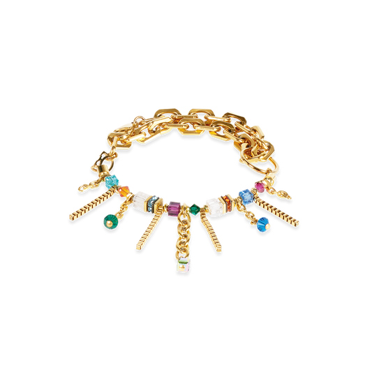 Bracciale Coeur De Lion Sunray Cube Couture Oro-Multicolor | Cod. 3020301516