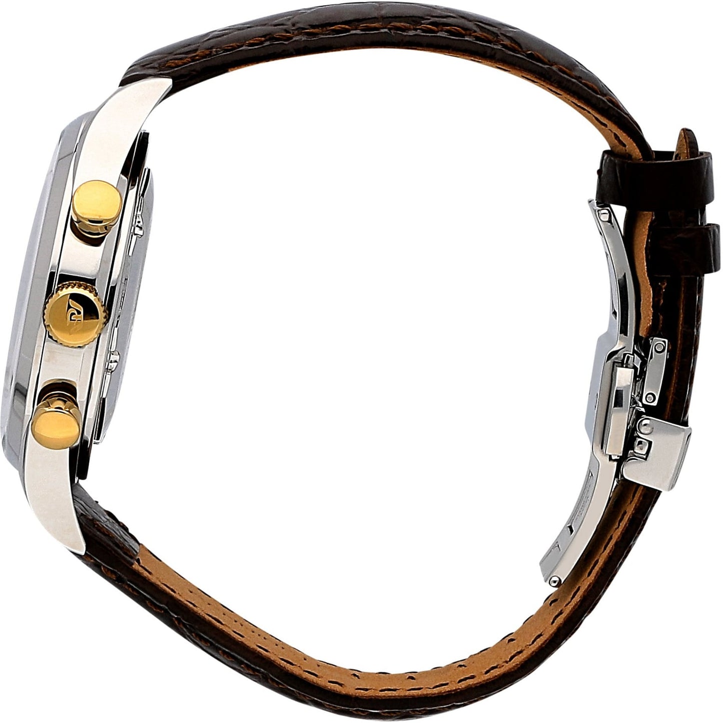 Orologio cronografo uomo Philip Watch Sunray R8271908009 in acciaio con cinturino in pelle nera e quadrante silver bombato - Alfano Gioielli