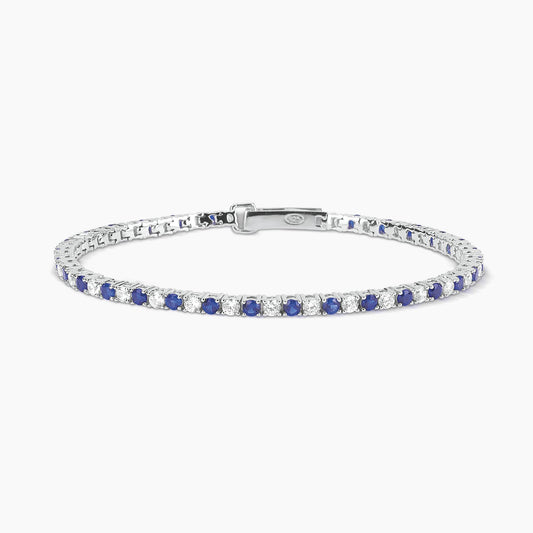 Bracciale-in-argento-925-Mabina-Donna--zaffiro-sintetico-zir