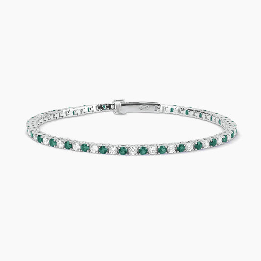 Bracciale-in-argento-925-Mabina-Donna--smeraldo-sint-zirconi