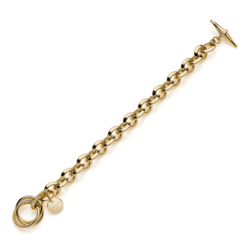 Bracciale Unoaerre Catena Rolò Triangoli Dorato 2223