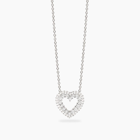 Collana Mabina in Argento con Punto Luce Diamante Lab Grown 0,07 ct 553855