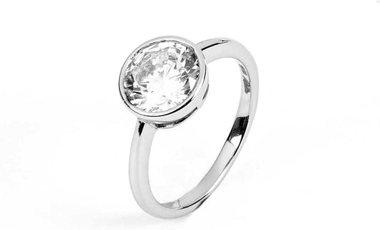 Anello Donna 4US Cesare Paciotti in Argento 925 con Zircone da 8mm - 4UAN4189W/14