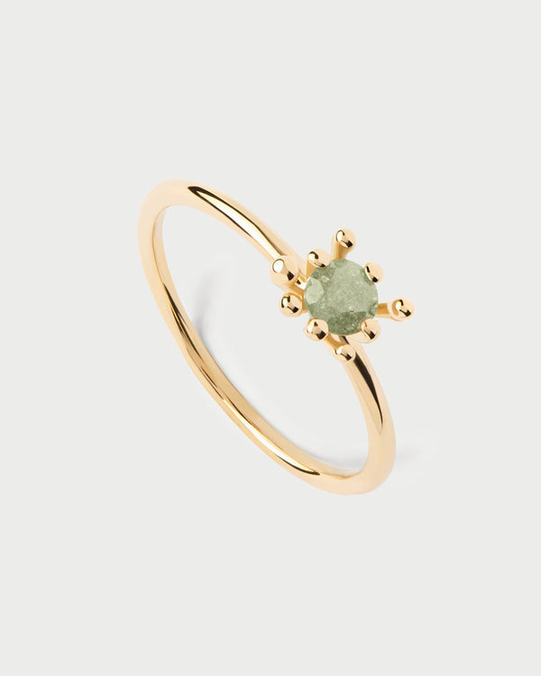 Anello Fleur PDPAOLA con Zirconi Verdi | AN01-C91-08