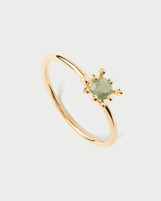 Anello Fleur PDPAOLA con Zirconi Verdi | AN01-C91-08