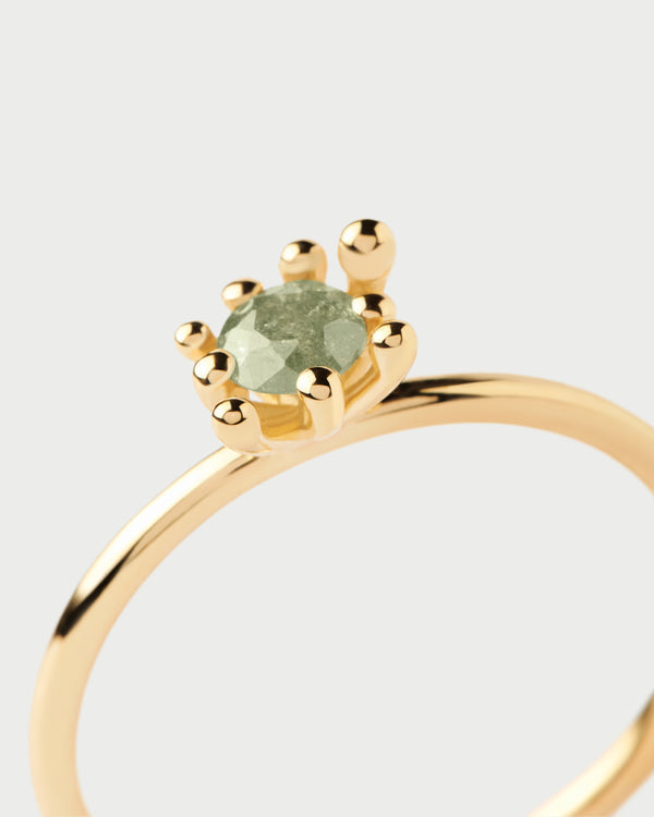 Anello Fleur PDPAOLA con Zirconi Verdi | AN01-C91-08