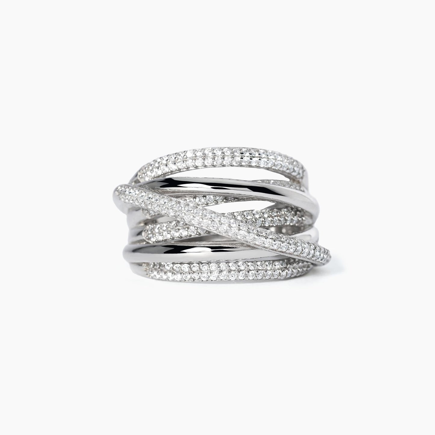 Anello KIM MABINA in argento con pavé di zirconi – Codice 523151/15