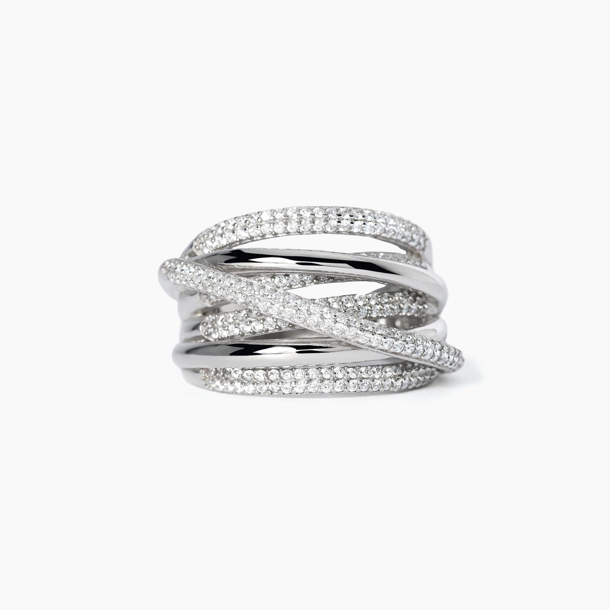 Anello KIM MABINA in argento con pavé di zirconi – Codice 523151/15