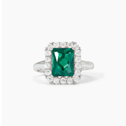 Anello Mabina Desiderio Infinito con Smeraldo Sintetico e Zirconi 523433