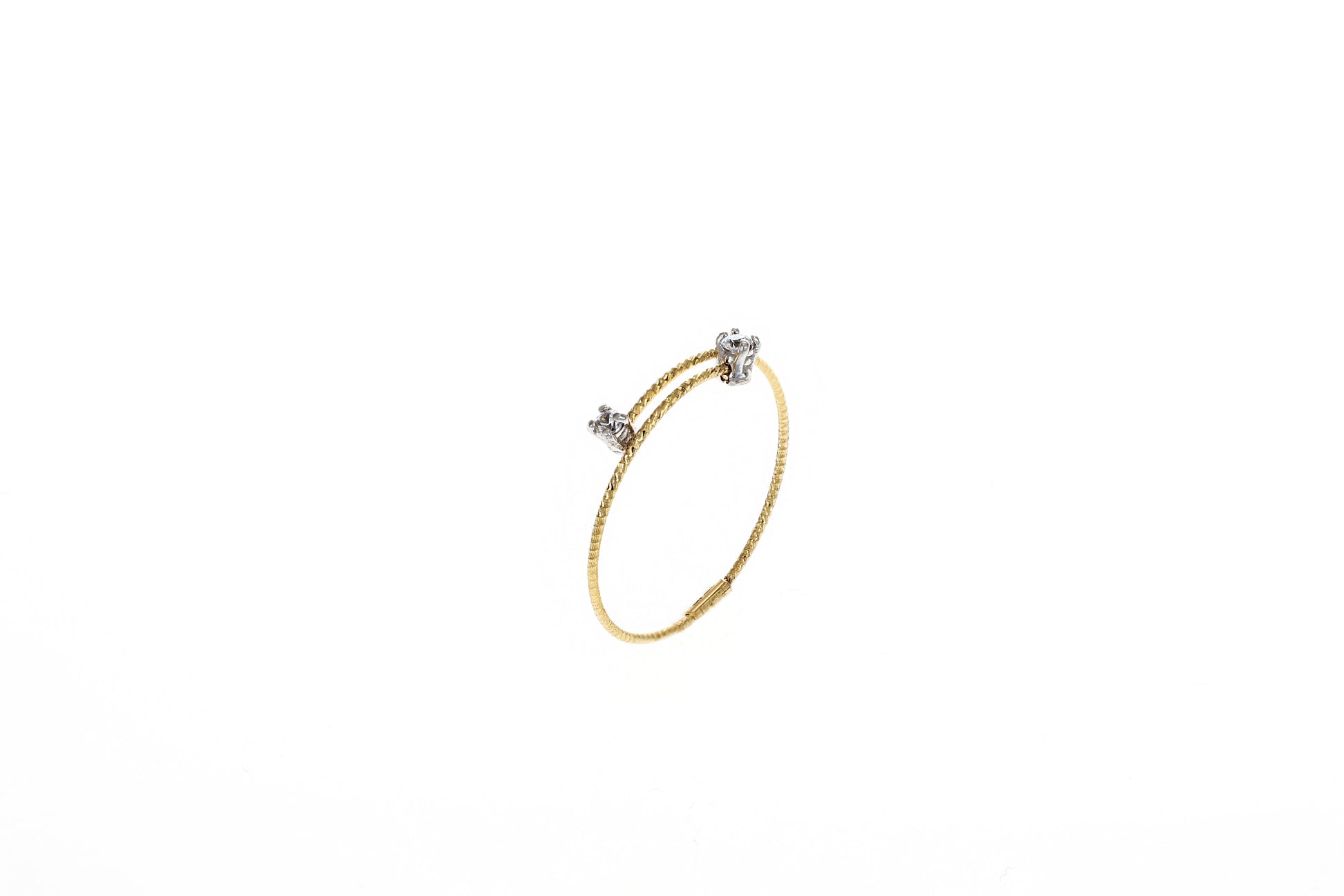 Anello MagicWire Collezione Basic - Oro Giallo 18kt e Diamanti - SKU 430-A-2P-GD-01