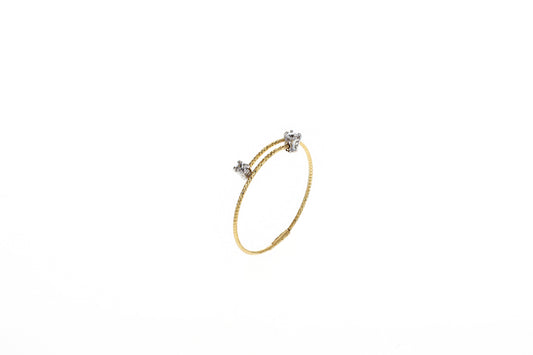 Anello MagicWire Collezione Basic - Oro Giallo 18kt e Diamanti - SKU 430-A-2P-GD-01