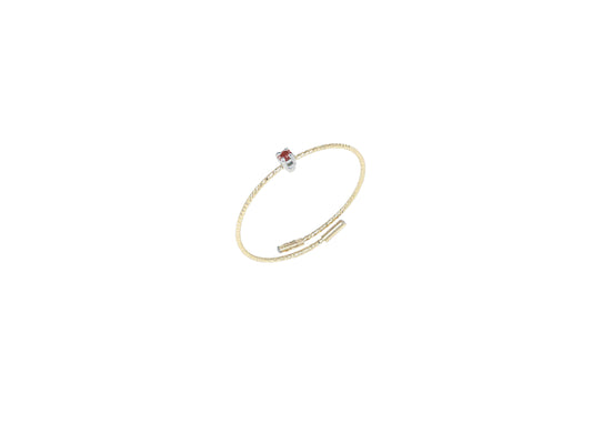 Anello MagicWire Collezione Basic - Oro Giallo 18kt e Rubino - SKU 431-a-1p-gpp-01