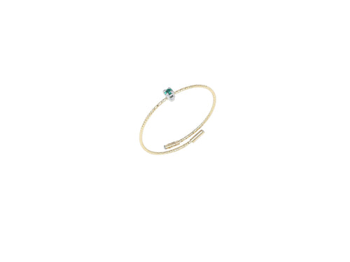 Anello MagicWire Collezione Basic - Oro Giallo 18kt e Smeraldo SKU 431-A-1P-GPP-01