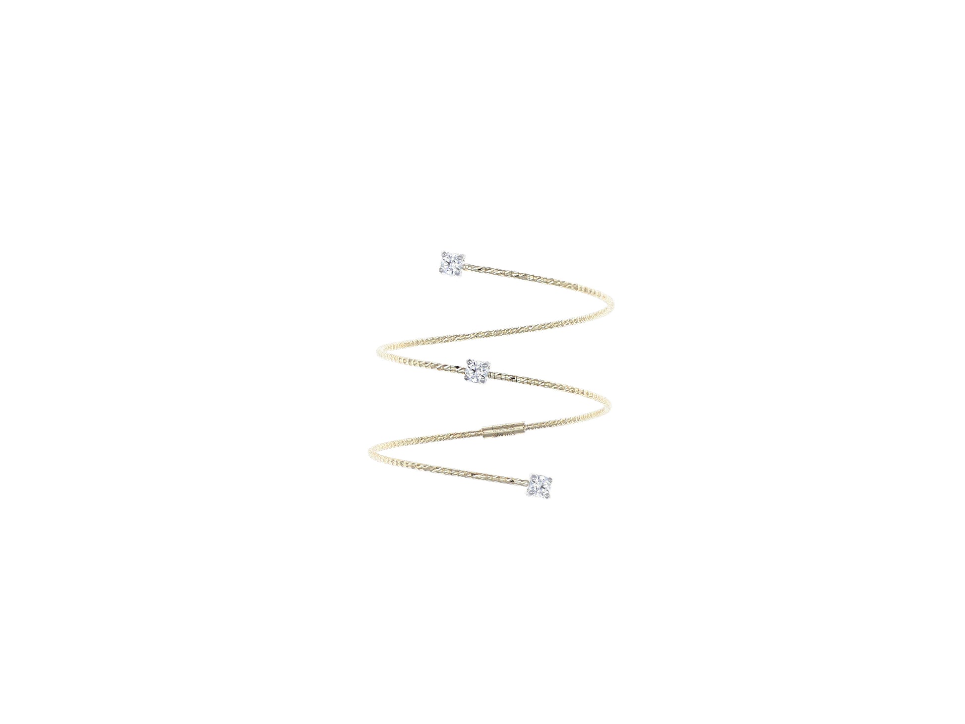 Anello MagicWire Collezione Silenzio - Oro Giallo 18kt e Diamanti - SKU 462-AS-Gd-01