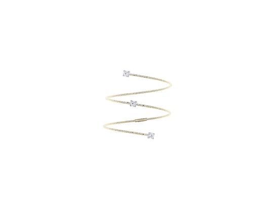 Anello MagicWire Collezione Silenzio - Oro Giallo 18kt e Diamanti - SKU 462-AS-Gd-01