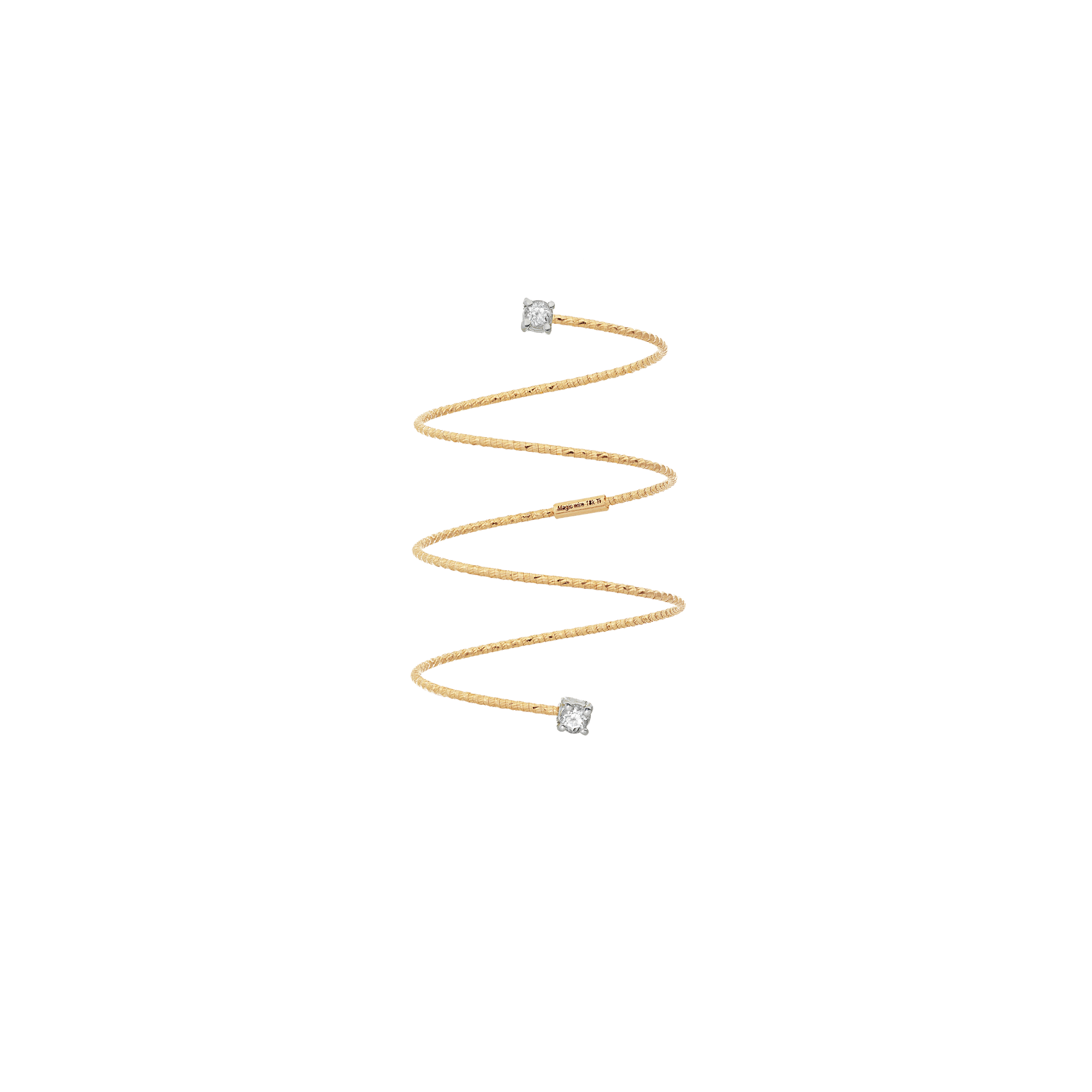 Anello MagicWire Collezione Silenzio - Oro Giallo 18kt e Diamanti - SKU 62-AS-GD-01