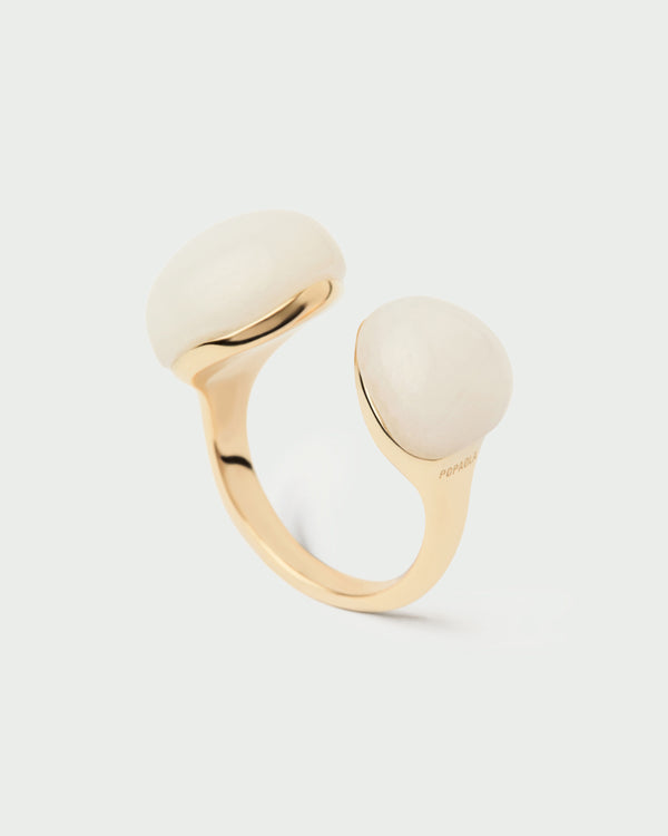 Anello PDPAOLA Gravity con Quarzo Lattiginoso in Argento Riciclato | Cod. AN01-D40-08