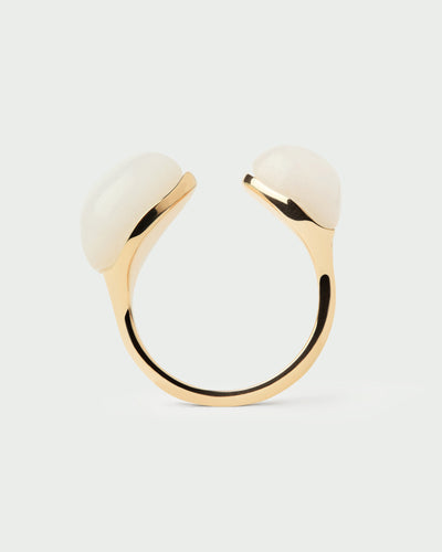 Anello PDPAOLA Gravity con Quarzo Lattiginoso in Argento Riciclato | Cod. AN01-D40-08