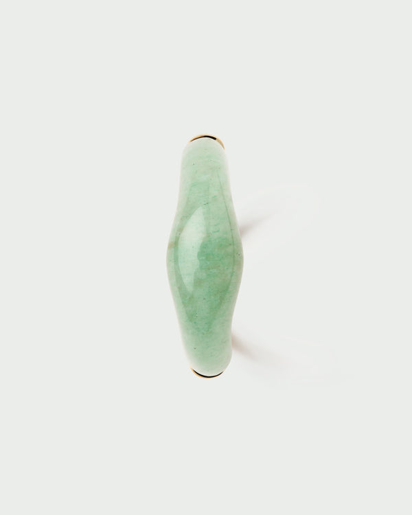 Anello PDPAOLA Nami in Argento Riciclato con Avventurina Verde | Cod. AN01-D49-08