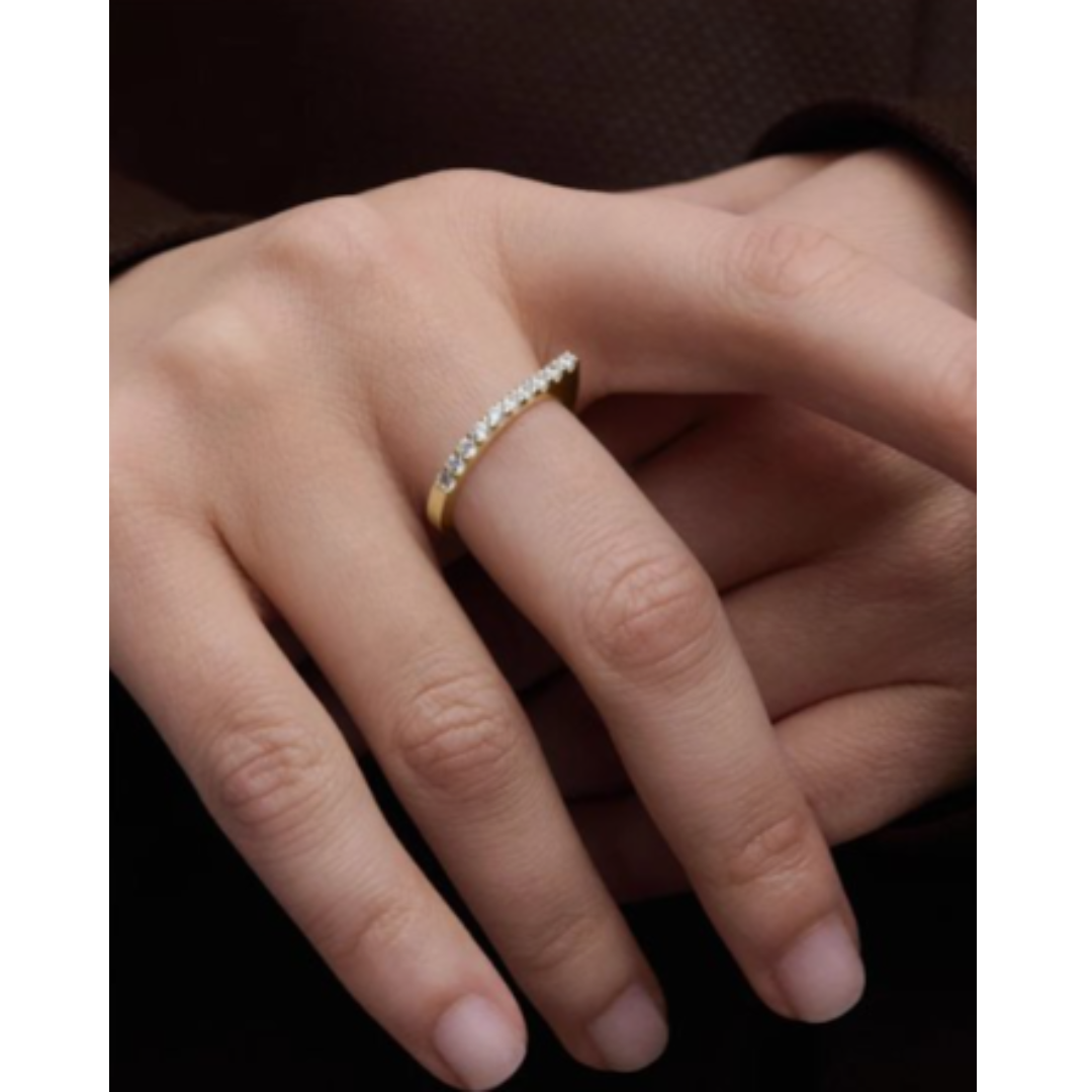 Anello a fascia organica PDPaola in argento dorato 18K della collezione Essentials - Alfano Gioielli Gioielleria Palermo.