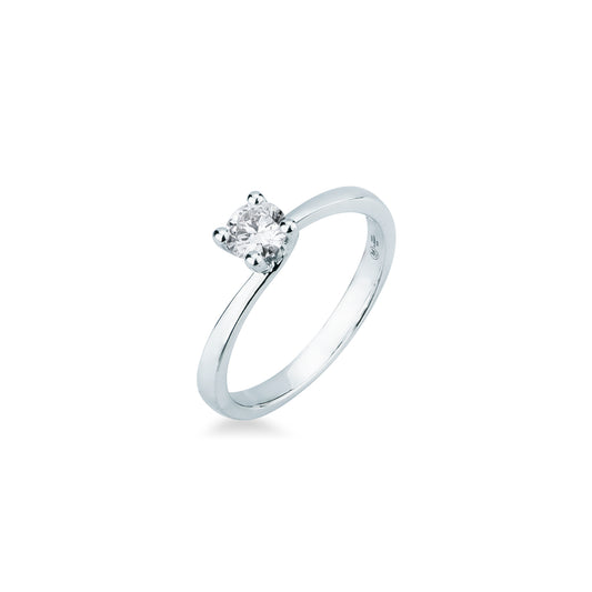 Anello Solitario Mirco Visconti in Oro Bianco 18kt con Diamante Brillante (CP536/20