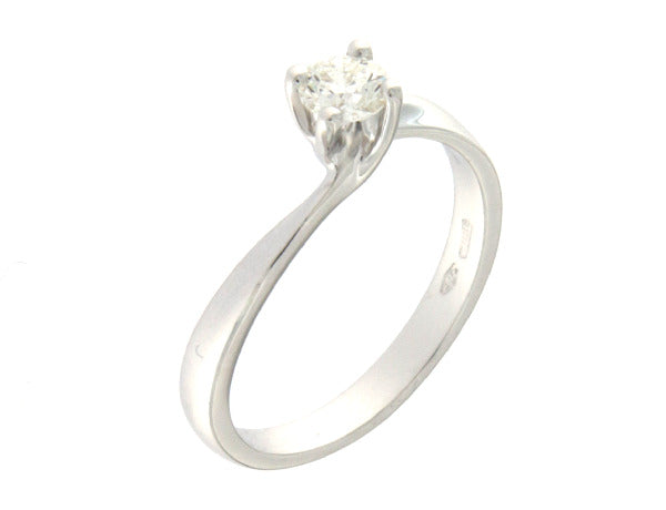 Anello Solitario Mirco Visconti in Oro Bianco 18kt con Diamante Brillante (CP575/20)