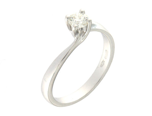 Anello Solitario Mirco Visconti in Oro Bianco 18kt con Diamante Brillante (CP575/20)